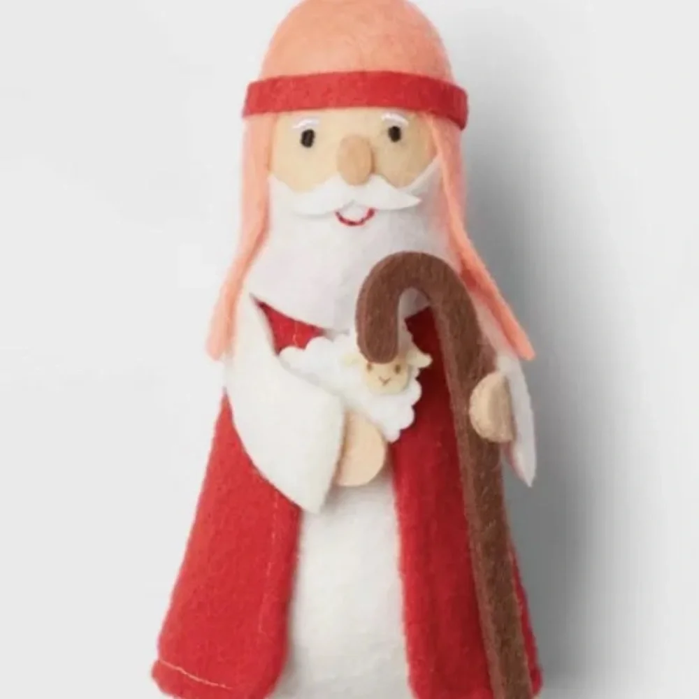 Target Wondershop 4ct Wiseman Shepherd Fabric Ornaments Christmas Tree NEW 2023